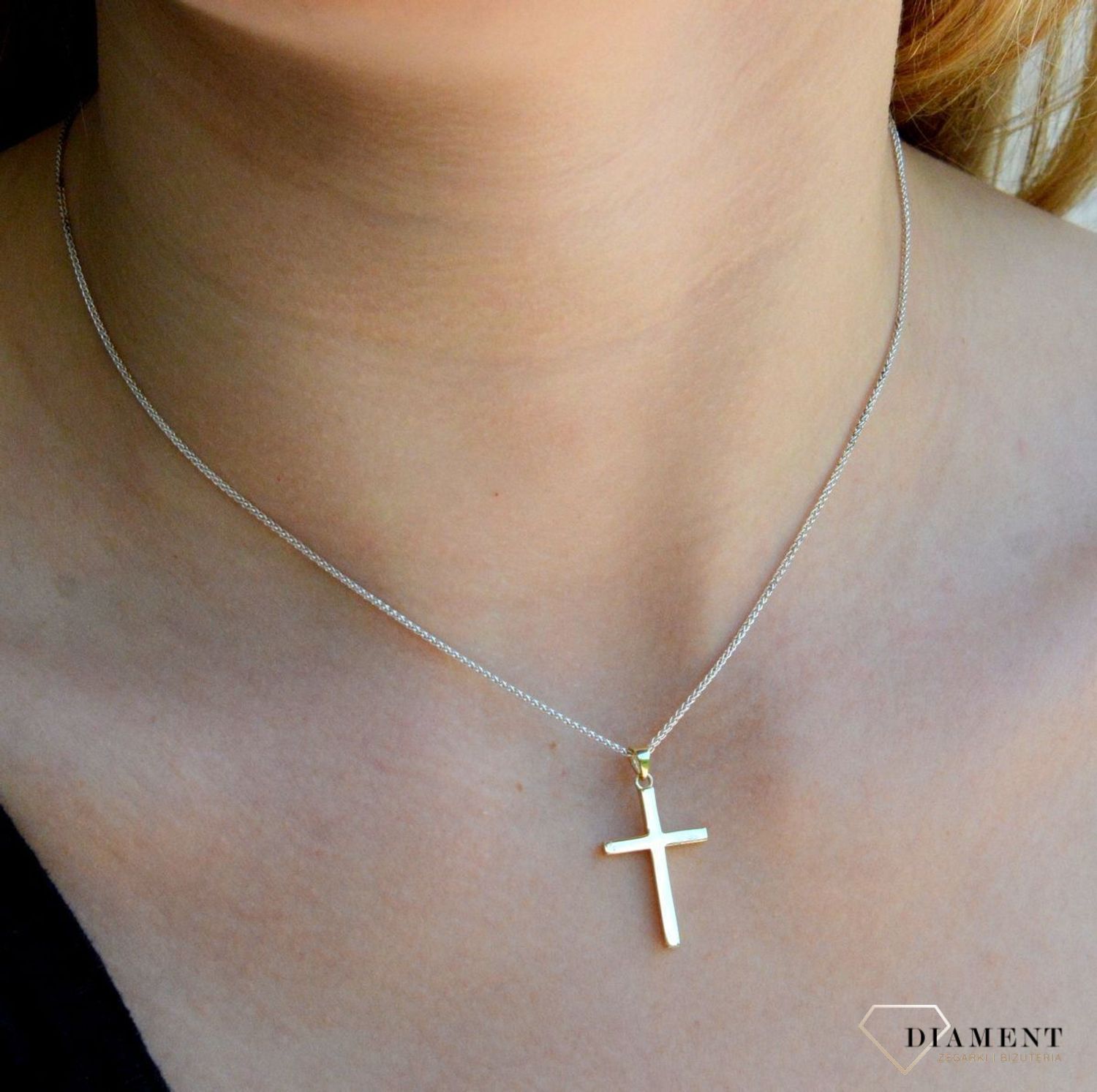 Złota zawieszka krzyżyk  ZA 6875 375df.jpg